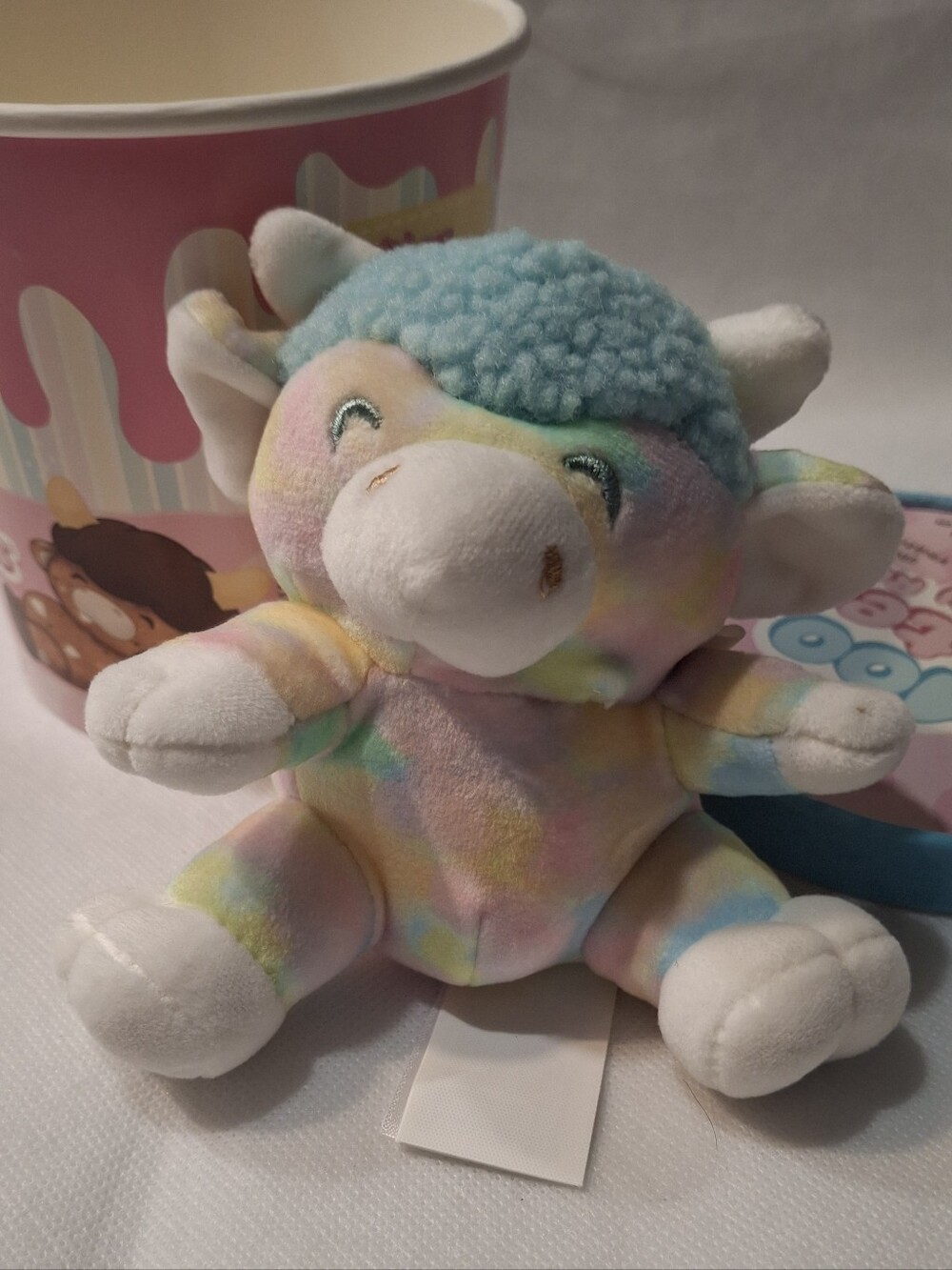 Moo Mates Rainbow Cow Tie Dye 4 Inch Plush